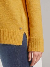 Pullover mit V-Ausschnitt - Frauen - indian spice yellow melange Pullover mit V-Ausschnitt - Frauen - indian spice yellow melange - 10 - TOM TAILOR Denim