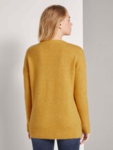 Pullover mit V-Ausschnitt - Frauen - indian spice yellow melange Pullover mit V-Ausschnitt - Frauen - indian spice yellow melange - 2 - TOM TAILOR Denim