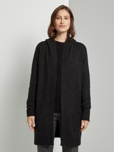 Cardigan mit Kapuze - Frauen - Shale Grey Melange Cardigan mit Kapuze - Frauen - Shale Grey Melange - 1 - TOM TAILOR Denim