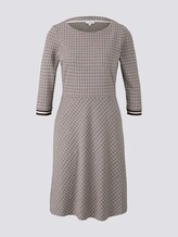 Kariertes Jersey-Kleid in A-Linie - Frauen - camel small check Kariertes Jersey-Kleid in A-Linie - Frauen - camel small check - 7 - TOM TAILOR