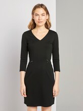 Kleid mit Reißverschlussdetails - Frauen - Deep Black Kleid mit Reißverschlussdetails - Frauen - Deep Black - 1 - TOM TAILOR