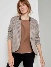 Karierter Jersey-Blazer - Frauen - camel small check Karierter Jersey-Blazer - Frauen - camel small check - 5 - TOM TAILOR