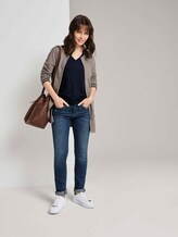 Kragenloser Longblazer im Karomuster - Frauen - camel small check Kragenloser Longblazer im Karomuster - Frauen - camel small check - 3 - TOM TAILOR
