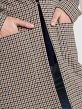 Kragenloser Longblazer im Karomuster - Frauen - camel small check Kragenloser Longblazer im Karomuster - Frauen - camel small check - 9 - TOM TAILOR