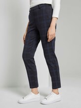 Mia slim trousers in ankle length - Women - navy bold printed check Mia slim trousers in ankle length - Women - navy bold printed check - 11 - TOM TAILOR