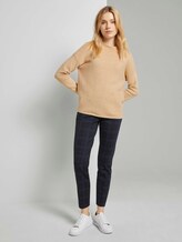 Mia slim trousers in ankle length - Women - navy bold printed check Mia slim trousers in ankle length - Women - navy bold printed check - 3 - TOM TAILOR