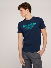 T-Shirt mit Bio-Baumwolle - Männer - Dark Blue T-Shirt mit Bio-Baumwolle - Männer - Dark Blue - 1 - TOM TAILOR