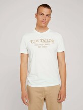T-Shirt mit Bio-Baumwolle - Männer - Off White T-Shirt mit Bio-Baumwolle - Männer - Off White - 1 - TOM TAILOR