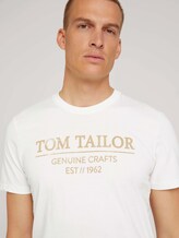 T-Shirt mit Bio-Baumwolle - Männer - Off White T-Shirt mit Bio-Baumwolle - Männer - Off White - 9 - TOM TAILOR