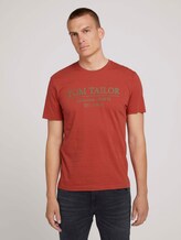 T-Shirt mit Bio-Baumwolle - Männer - amber brown T-Shirt mit Bio-Baumwolle - Männer - amber brown - 1 - TOM TAILOR
