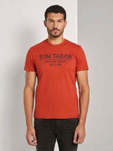 T-Shirt mit Logo-Print - Männer - Ginger Orange T-Shirt mit Logo-Print - Männer - Ginger Orange - 1 - TOM TAILOR