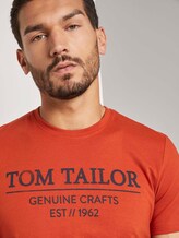 T-Shirt mit Logo-Print - Männer - Ginger Orange T-Shirt mit Logo-Print - Männer - Ginger Orange - 9 - TOM TAILOR