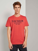 T-Shirt mit Bio-Baumwolle - Männer - Plain Red T-Shirt mit Bio-Baumwolle - Männer - Plain Red - 1 - TOM TAILOR