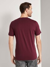 T-Shirt mit Bio-Baumwolle - Männer - Dusty Wildberry Red T-Shirt mit Bio-Baumwolle - Männer - Dusty Wildberry Red - 2 - TOM TAILOR
