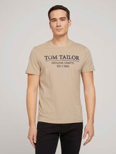 T-Shirt mit Bio-Baumwolle - Männer - Sandy Beige T-Shirt mit Bio-Baumwolle - Männer - Sandy Beige - 1 - TOM TAILOR