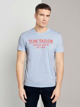 T-Shirt mit Bio-Baumwolle - Männer - Light Metal Blue T-Shirt mit Bio-Baumwolle - Männer - Light Metal Blue - 1 - TOM TAILOR