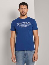 T-Shirt mit Logo-Print - Männer - after dark blue T-Shirt mit Logo-Print - Männer - after dark blue - 1 - TOM TAILOR