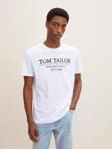 T-Shirt mit Bio-Baumwolle - Männer - White T-Shirt mit Bio-Baumwolle - Männer - White - 1 - TOM TAILOR
