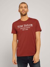 T-Shirt mit Bio-Baumwolle - Männer - chili oil red T-Shirt mit Bio-Baumwolle - Männer - chili oil red - 1 - TOM TAILOR