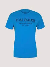T-Shirt mit Bio-Baumwolle - Männer - diva blue white melange T-Shirt mit Bio-Baumwolle - Männer - diva blue white melange - 7 - TOM TAILOR