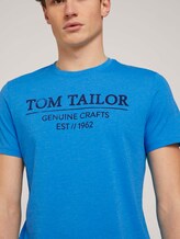T-Shirt mit Bio-Baumwolle - Männer - diva blue white melange T-Shirt mit Bio-Baumwolle - Männer - diva blue white melange - 9 - TOM TAILOR
