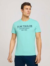 T-Shirt mit Bio-Baumwolle - Männer - lucite green white melange T-Shirt mit Bio-Baumwolle - Männer - lucite green white melange - 1 - TOM TAILOR