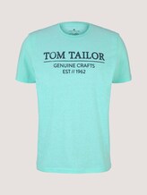 T-Shirt mit Bio-Baumwolle - Männer - lucite green white melange T-Shirt mit Bio-Baumwolle - Männer - lucite green white melange - 7 - TOM TAILOR