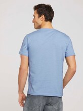 T-Shirt mit Bio-Baumwolle - Männer - dusk blue white melange T-Shirt mit Bio-Baumwolle - Männer - dusk blue white melange - 2 - TOM TAILOR