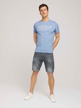 T-Shirt mit Bio-Baumwolle - Männer - dusk blue white melange T-Shirt mit Bio-Baumwolle - Männer - dusk blue white melange - 3 - TOM TAILOR