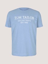 T-Shirt mit Bio-Baumwolle - Männer - dusk blue white melange T-Shirt mit Bio-Baumwolle - Männer - dusk blue white melange - 7 - TOM TAILOR