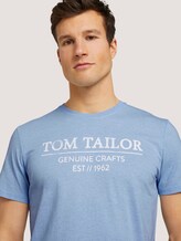 T-Shirt mit Bio-Baumwolle - Männer - dusk blue white melange T-Shirt mit Bio-Baumwolle - Männer - dusk blue white melange - 9 - TOM TAILOR