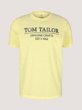 T-Shirt mit Bio-Baumwolle - Männer - pale yellow white melange T-Shirt mit Bio-Baumwolle - Männer - pale yellow white melange - 7 - TOM TAILOR
