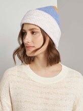 Ribbed beanie - Women - blue creme yellow stripe Ribbed beanie - Women - blue creme yellow stripe - 5 - TOM TAILOR Denim