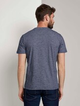 Fein gemustertes T-Shirt mit Brusttasche - Männer - Dark Blue Stripe Fein gemustertes T-Shirt mit Brusttasche - Männer - Dark Blue Stripe - 2 - TOM TAILOR