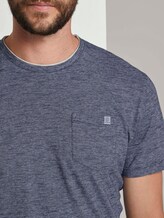 Fein gemustertes T-Shirt mit Brusttasche - Männer - Dark Blue Stripe Fein gemustertes T-Shirt mit Brusttasche - Männer - Dark Blue Stripe - 9 - TOM TAILOR