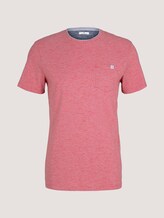 Fein gestreiftes T-Shirt mit Brusttasche - Männer - powerful red yarn dye stripe Fein gestreiftes T-Shirt mit Brusttasche - Männer - powerful red yarn dye stripe - 7 - TOM TAILOR