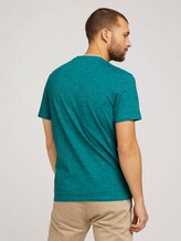 Fein gestreiftes T-Shirt mit Brusttasche - Männer - dark blue aqua fine stripe Fein gestreiftes T-Shirt mit Brusttasche - Männer - dark blue aqua fine stripe - 2 - TOM TAILOR