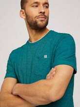 Fein gestreiftes T-Shirt mit Brusttasche - Männer - dark blue aqua fine stripe Fein gestreiftes T-Shirt mit Brusttasche - Männer - dark blue aqua fine stripe - 9 - TOM TAILOR