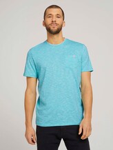 Fein gestreiftes T-Shirt mit Brusttasche - Männer - dusty aqua white fine stripe Fein gestreiftes T-Shirt mit Brusttasche - Männer - dusty aqua white fine stripe - 1 - TOM TAILOR