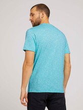 Fein gestreiftes T-Shirt mit Brusttasche - Männer - dusty aqua white fine stripe Fein gestreiftes T-Shirt mit Brusttasche - Männer - dusty aqua white fine stripe - 2 - TOM TAILOR