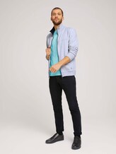 Fein gestreiftes T-Shirt mit Brusttasche - Männer - dusty aqua white fine stripe Fein gestreiftes T-Shirt mit Brusttasche - Männer - dusty aqua white fine stripe - 3 - TOM TAILOR