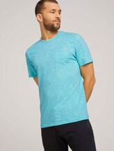 Fein gestreiftes T-Shirt mit Brusttasche - Männer - dusty aqua white fine stripe Fein gestreiftes T-Shirt mit Brusttasche - Männer - dusty aqua white fine stripe - 5 - TOM TAILOR
