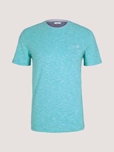 Fein gestreiftes T-Shirt mit Brusttasche - Männer - dusty aqua white fine stripe Fein gestreiftes T-Shirt mit Brusttasche - Männer - dusty aqua white fine stripe - 7 - TOM TAILOR