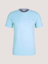 Fein gestreiftes T-Shirt mit Brusttasche - Männer - lucite green fine stripe Fein gestreiftes T-Shirt mit Brusttasche - Männer - lucite green fine stripe - 7 - TOM TAILOR