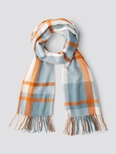 Breiter Schal im Karomuster - Frauen - mineral stone blue check Breiter Schal im Karomuster - Frauen - mineral stone blue check - 7 - TOM TAILOR Denim