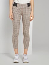 Treggings mit elastischem Bund - Frauen - camel small check Treggings mit elastischem Bund - Frauen - camel small check - 1 - TOM TAILOR
