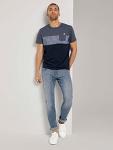 T-Shirt mit Blockstreifen und Brusttasche - Männer - Sky Captain Blue T-Shirt mit Blockstreifen und Brusttasche - Männer - Sky Captain Blue - 3 - TOM TAILOR