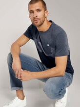 T-Shirt mit Blockstreifen und Brusttasche - Männer - Sky Captain Blue T-Shirt mit Blockstreifen und Brusttasche - Männer - Sky Captain Blue - 5 - TOM TAILOR