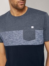 T-Shirt mit Blockstreifen und Brusttasche - Männer - Sky Captain Blue T-Shirt mit Blockstreifen und Brusttasche - Männer - Sky Captain Blue - 9 - TOM TAILOR