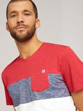 T-Shirt mit Blockstreifen und Brusttasche - Männer - Powerful Red T-Shirt mit Blockstreifen und Brusttasche - Männer - Powerful Red - 9 - TOM TAILOR